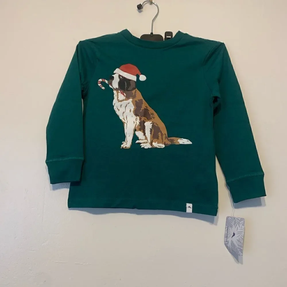Tommy Bahama Christmas& New Eve long sleeve cotton T-shirts size 7-8